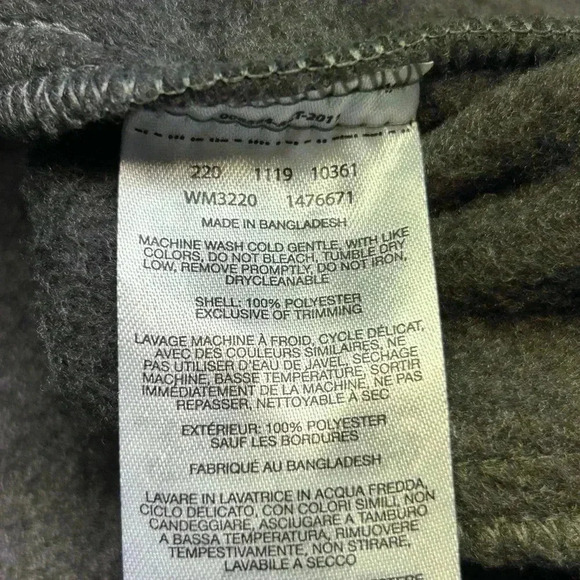 Columbia Men’s Fleece Full Zip Gray Jacket Size Large - Picture 7 of 8